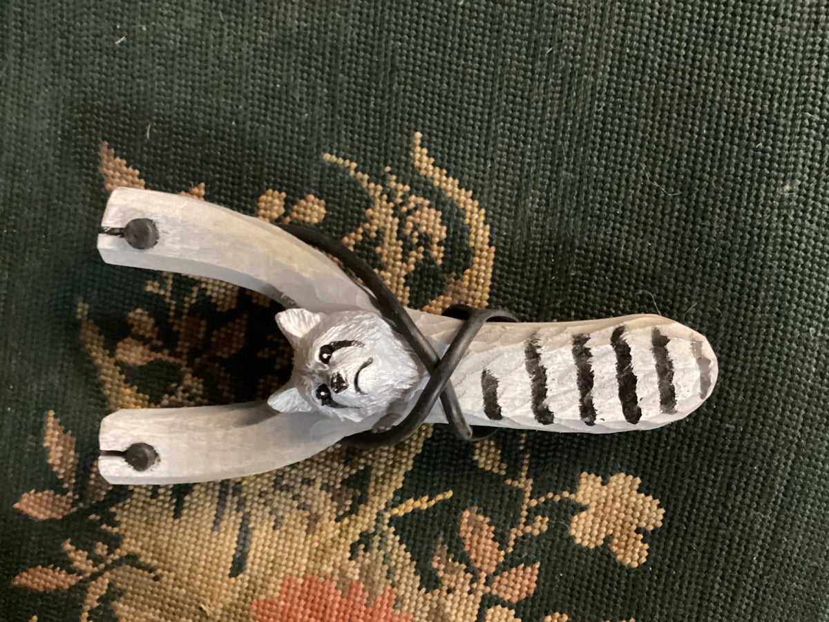 Wooden Toy| Sling Shot | Racoon