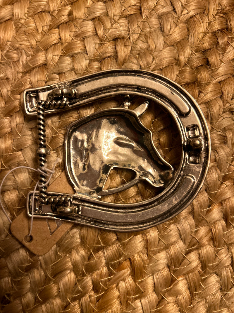 Belt Buckle | Horse Head Horse Shoe