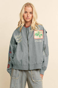 Jacket| WEST COAST RODEO |EMBROIDERED BOMBER |JACKET