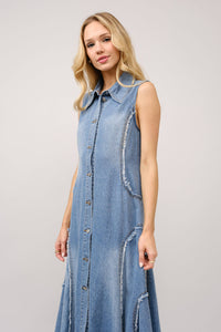 Denim Maxi Dress | Raw Edge