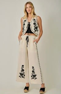 Pants|Embroidered