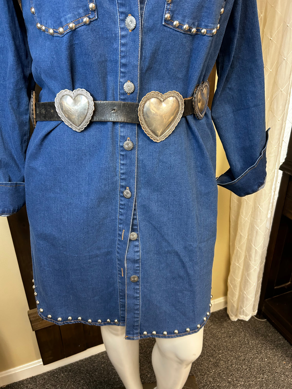 Ladies Dress| Denim| Studs