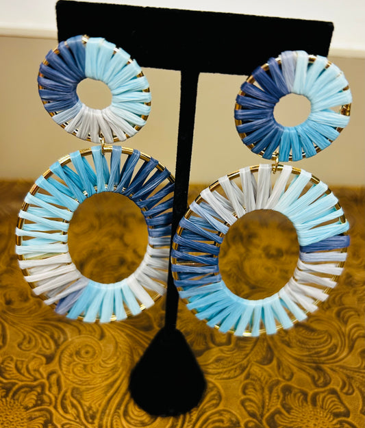 Blue ombre earrings