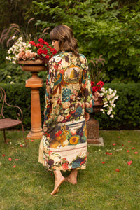 Kimono |Market of Stars| Stay Gold Opera Duster Kimono Robe w/ Rabbits Flowers & Bees