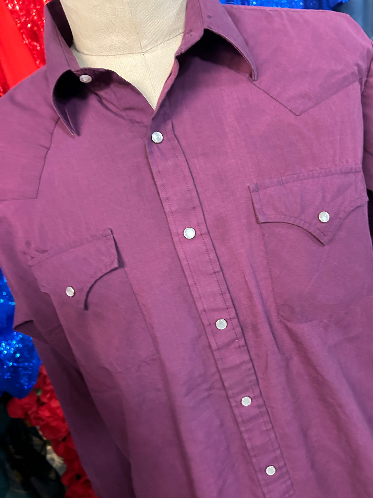 Vintage Shirt| Western | Berry