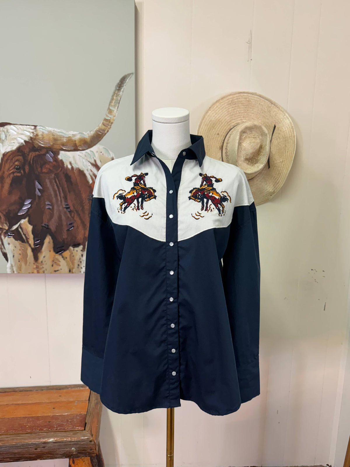 Ladies | Pearl Snap | Embroidered | Bronc Rider