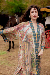 Kimono | Love Revolution Opera Duster Kimono Robe w/ horse & florals