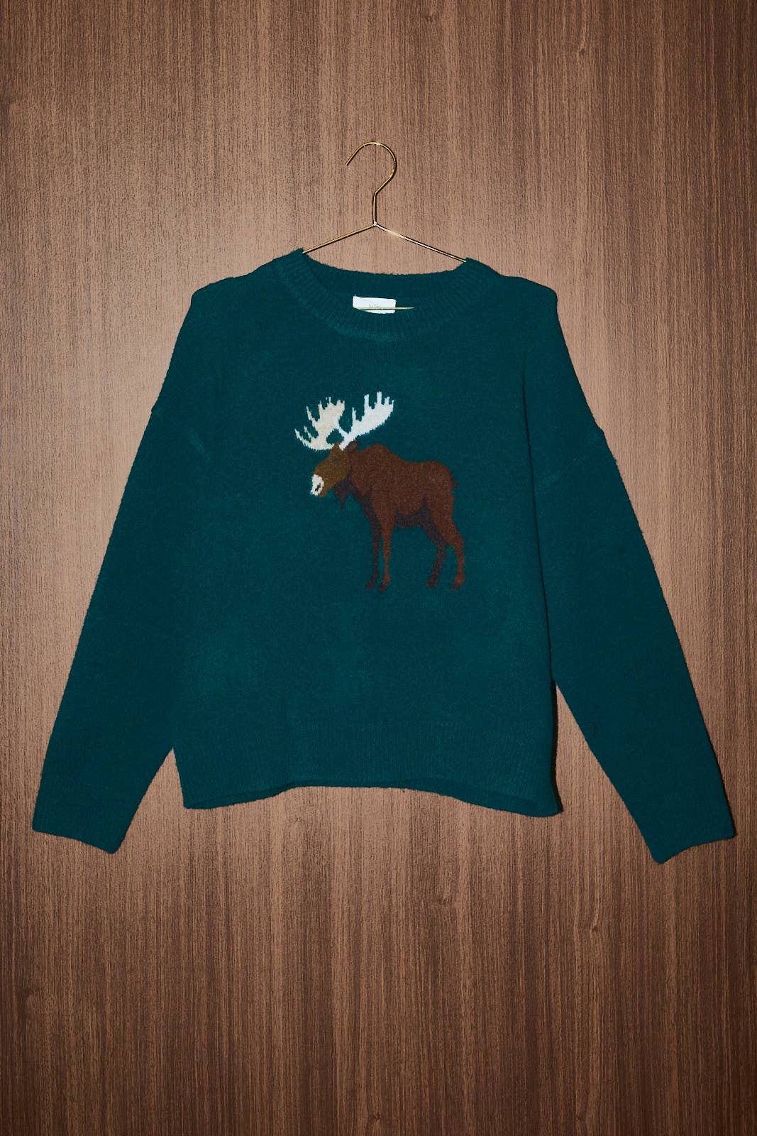 Sweater |Moose |Crew Neck |Oversized Knit Sweater