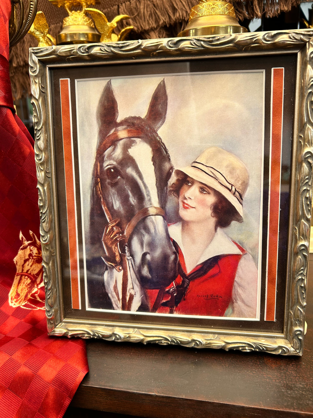 Vintage Equestrian Framed Art