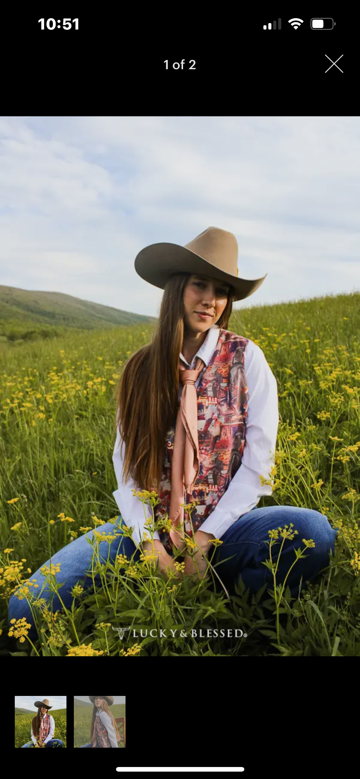 Ladies Vest| Vintage Cowgirl Collage