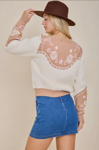 Sweater | Western | Roses & Bows
