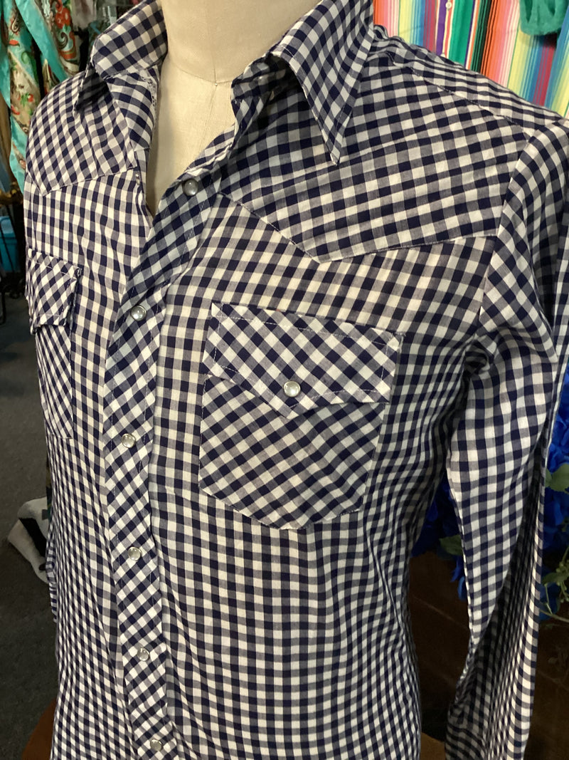 Vintage Western | Men’s | Gingham | Blue