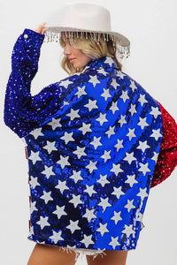 Velvet | Sequin | American Flag | Shirt