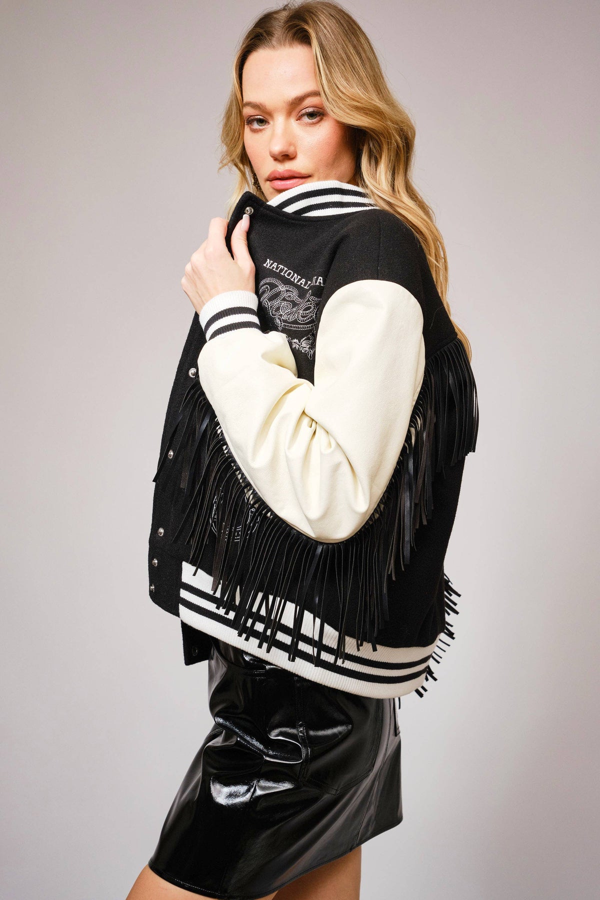 Ladies | Fringe | Rodeo | Patch | Varsity Jacket