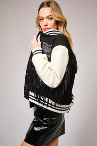 Ladies | Fringe | Rodeo | Patch | Varsity Jacket