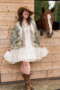 Kimono |Market of Stars |Born to Run Pixie Duster Crop Kimono w/ Horse & Flower Print