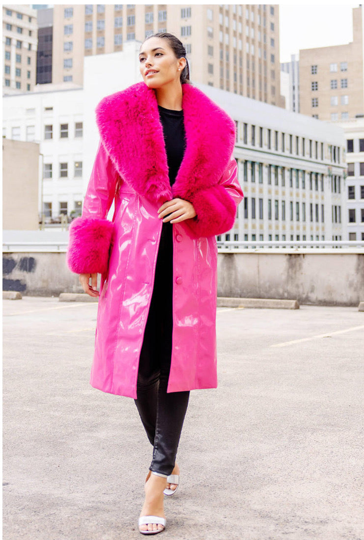 Girl crush Maxi coat| Pink