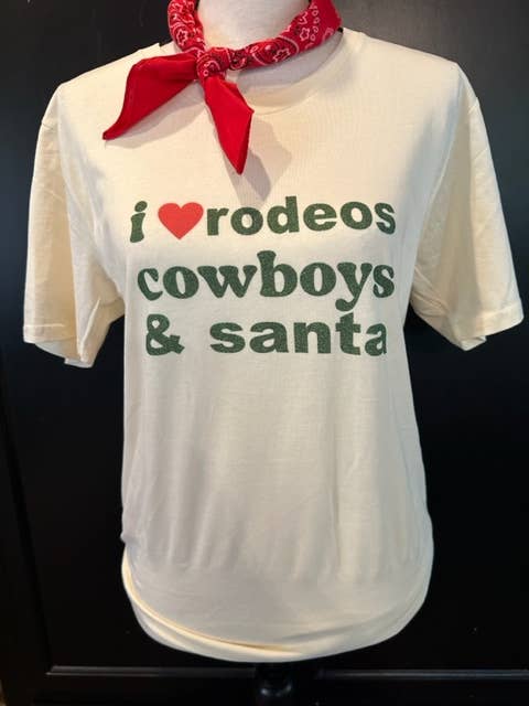 Ladies Tee | I Heart Rodeo | Cowboys | Santa