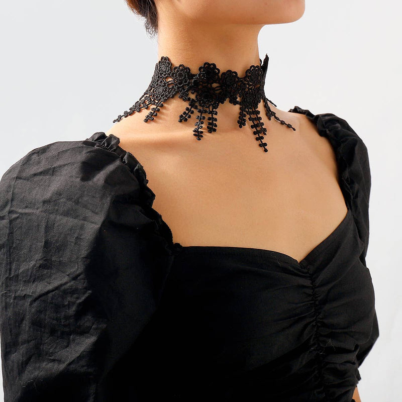 Necklace| Gothic |Black Lace Necklace