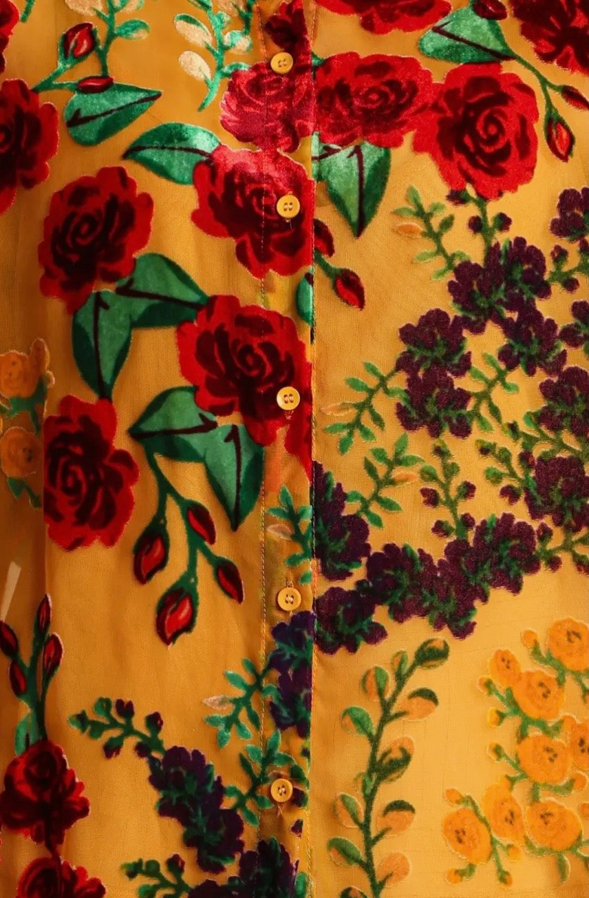Blouse| Yellow Floral