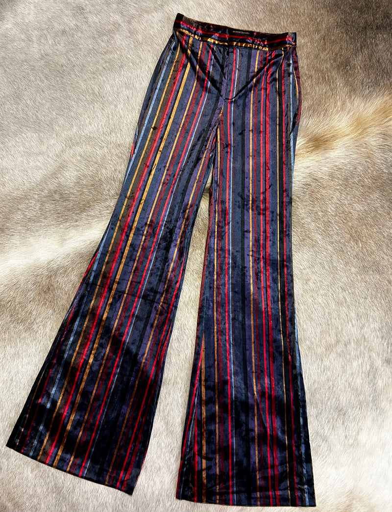 Ladies Pants|Flair Velour|Stripe