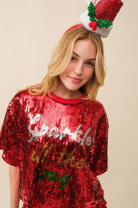 Ladies | Holiday | Sparkle all the Way | Sequin | Top