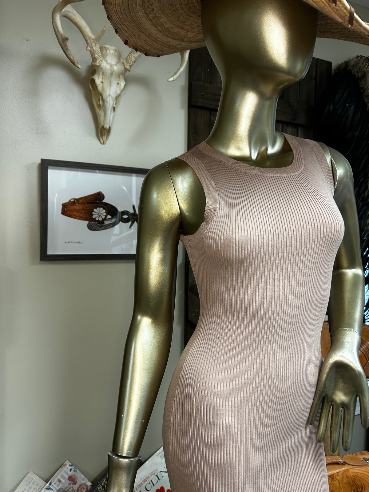 Dress | Midi ribbed | sleeveless