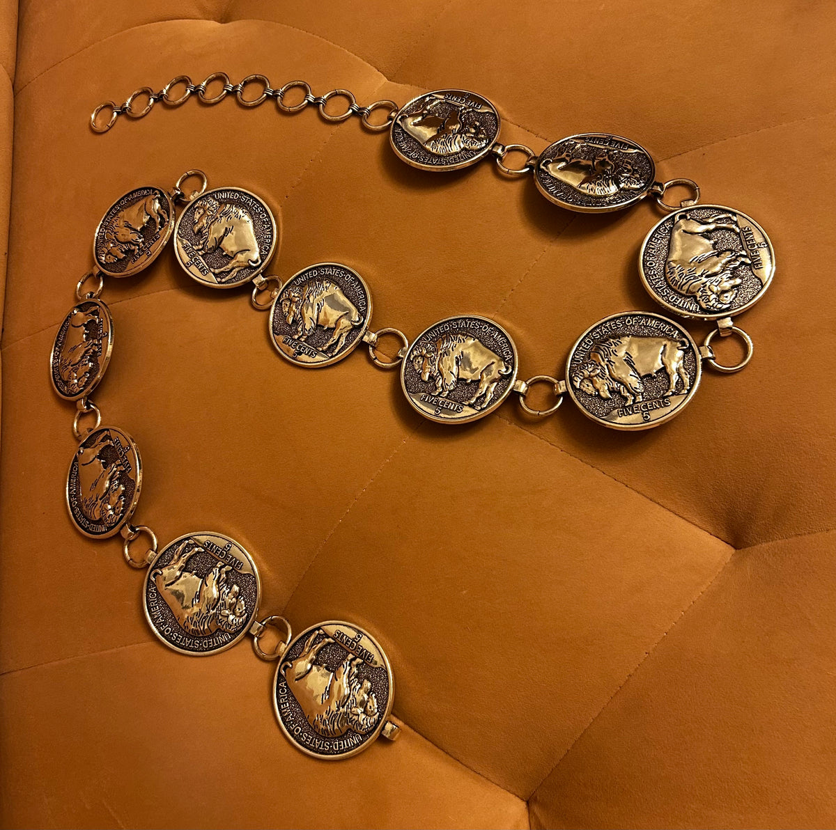Ladies Belt| Buffalo Nickel |Chain