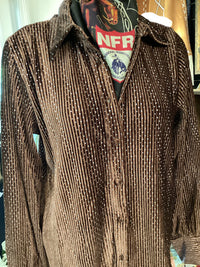 Ladies | Blouse | Button down | Glitz | Brown