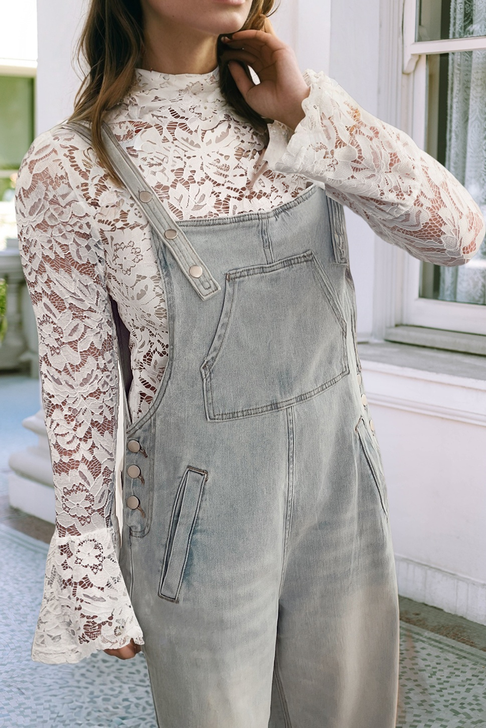 Ladies | Lace | Crochet | Bell Sleeve | Blouse