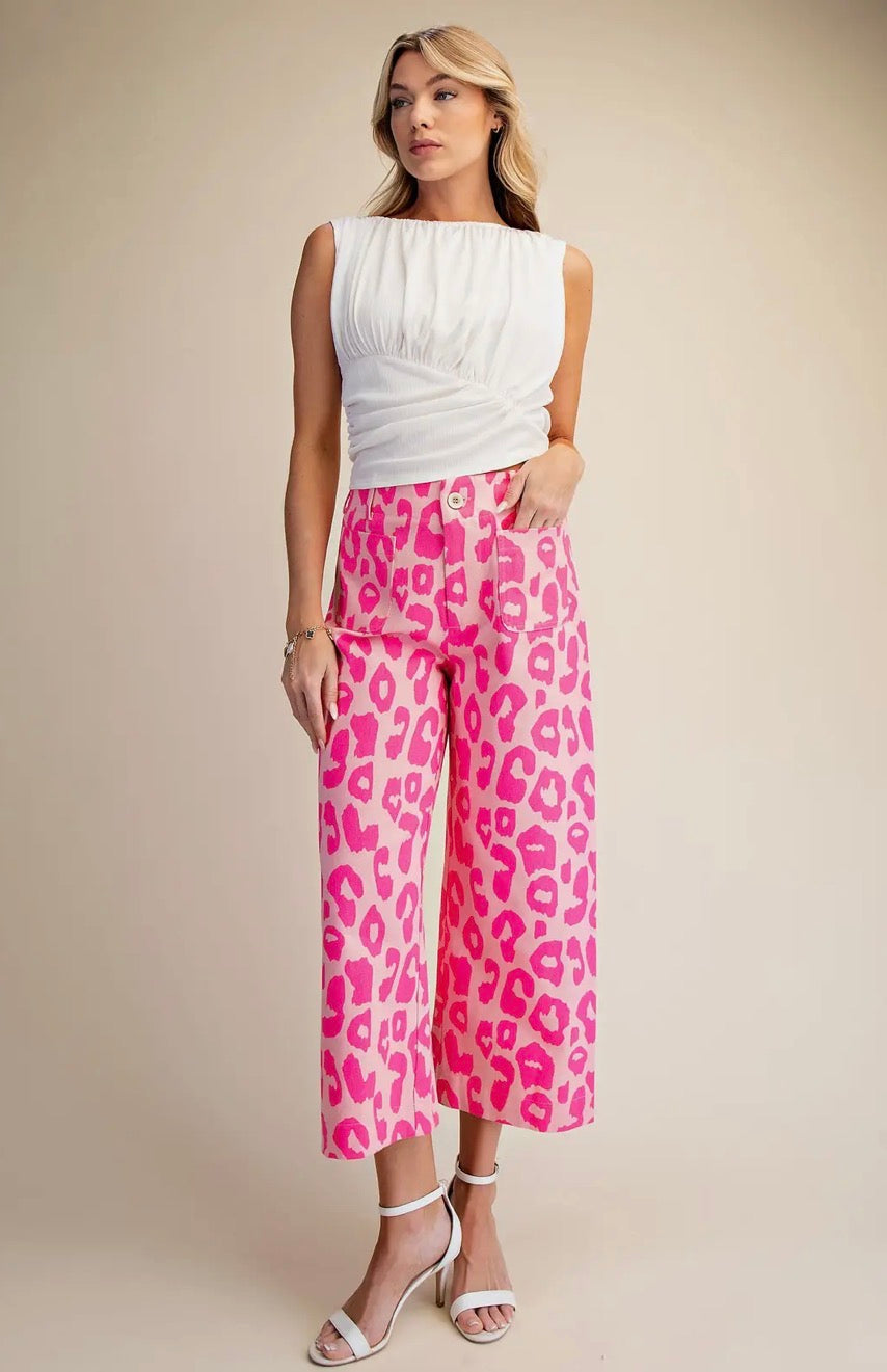 Jeans| Pink Leopard