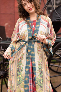 Kimono | Love Revolution Opera Duster Kimono Robe w/ horse & florals