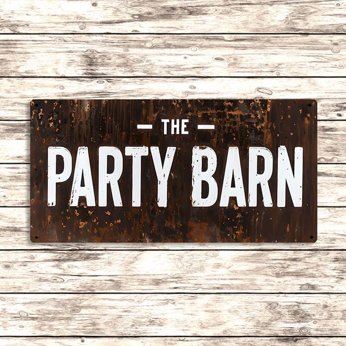 Metal Sign | The Party Barn | Vintage Bar