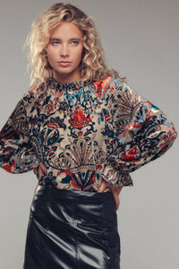 Ladies | Smocked | Blouse | Velvet