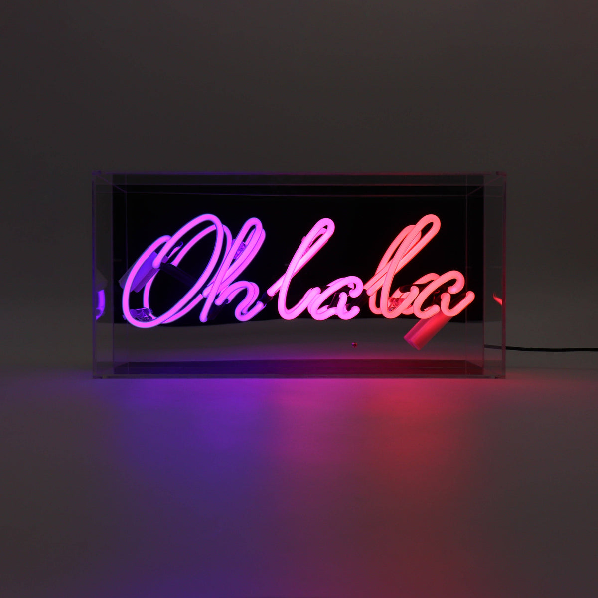 Neon Sign | Oh La La | Glass | Box Sign