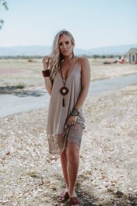 Lace | Slip Dress | Mocha