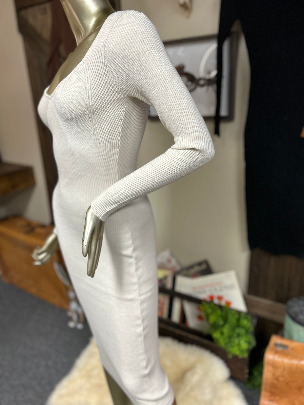 Midi Dress | Long Dress|Ribbed