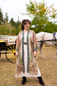 Kimono | Love Revolution Opera Duster Kimono Robe w/ horse & florals