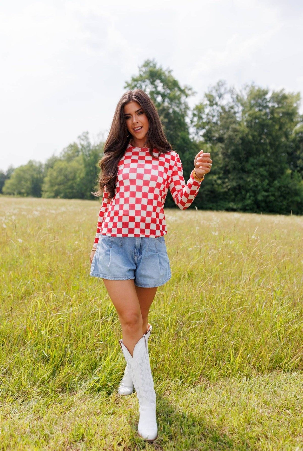 Mesh Top | Red Checkerboard | Mesh Top