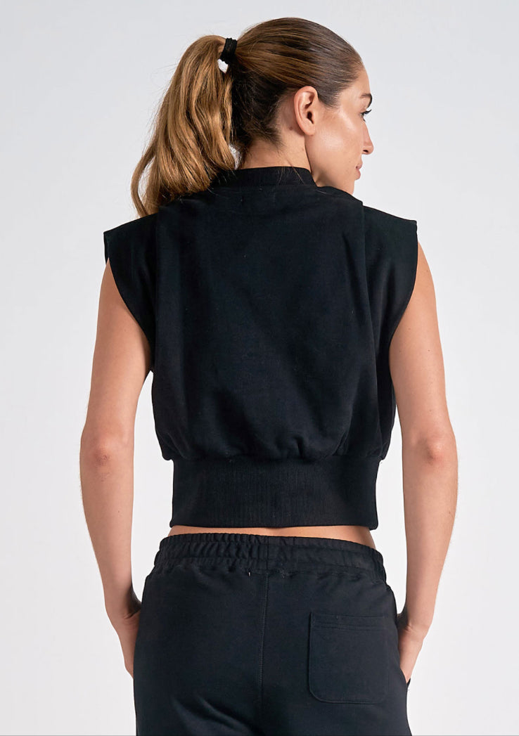 Sleeveless V Neck Top