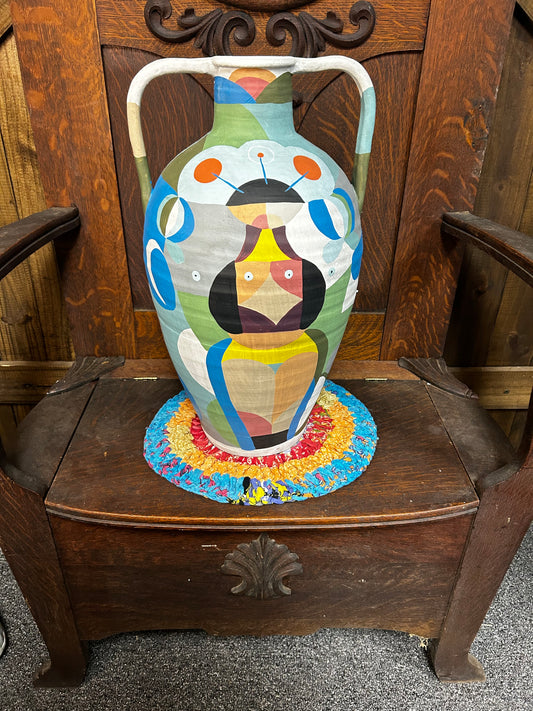 Pottery |Urn|Hand Painted