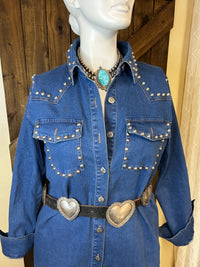 Ladies Dress| Denim| Studs