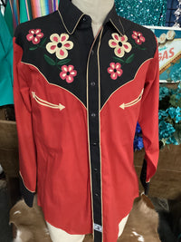 Vintage Ely| Floral | Black & Tan Collar
