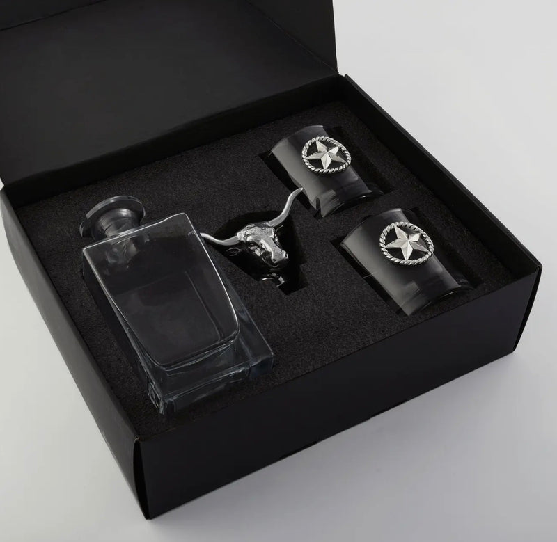 Arthur Court | Longhorn Decanter Set with Glasses
