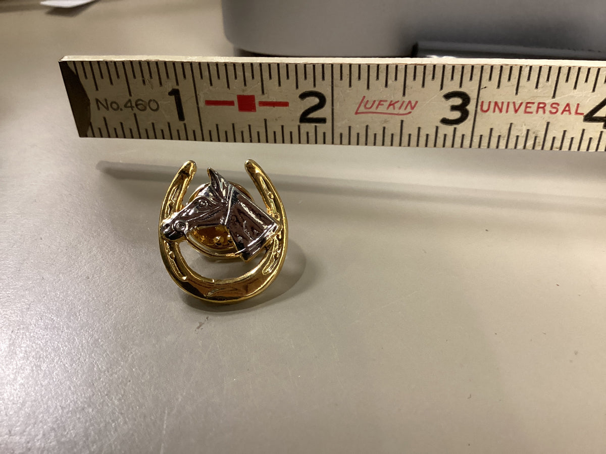 Vintage |Hat Tack| Horse Shoe with Silver Horse Head
