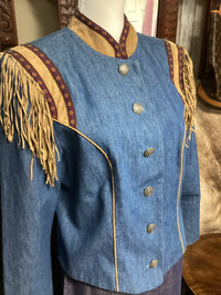 Vintage Denim Jacket | Fringe| Sharon Young