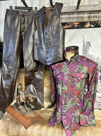 Vintage Western Shirt| floral | pearl snap
