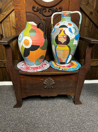 Pottery |Urn|Hand Painted