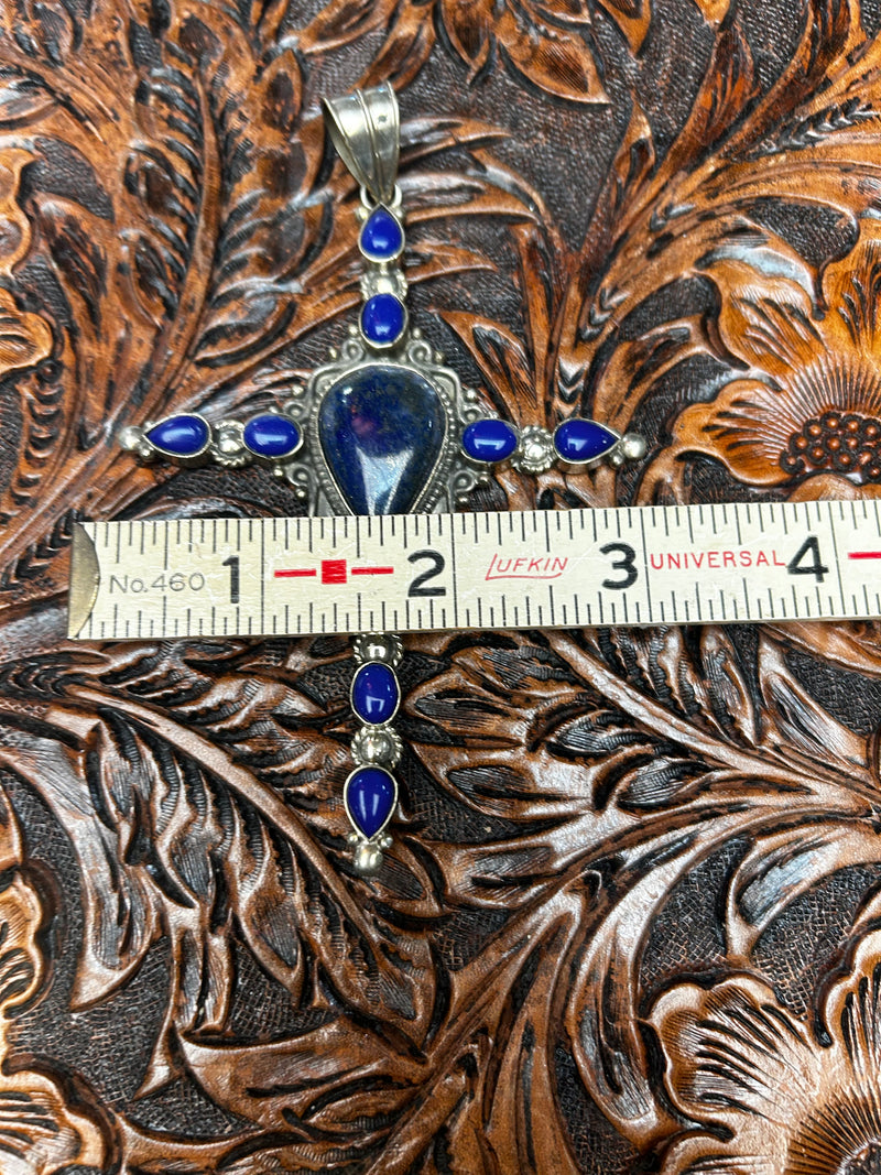 Pendant |Cross|Lapis