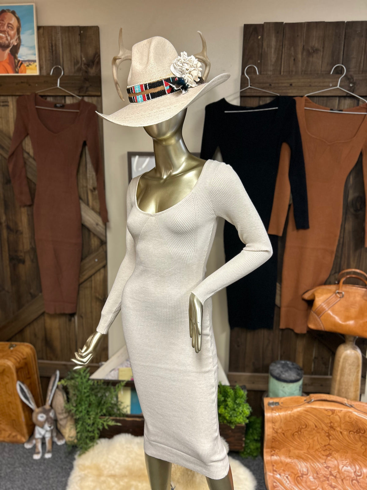 Midi Dress | Long Dress|Ribbed